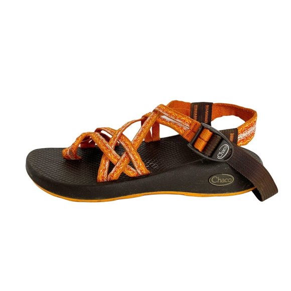 Chaco ZX/2 Classic Sandals Sz 8 Women's Orange Stripe Outdoor River Shoes - Picture 1 of 9